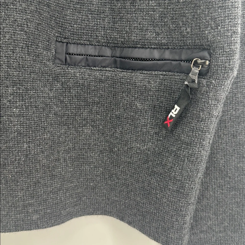 VTG POLO RALPH LAUREN SPORT RLX Technical Ski SWEATER, 100% Wool Dk Gray Large - Picture 6 of 11